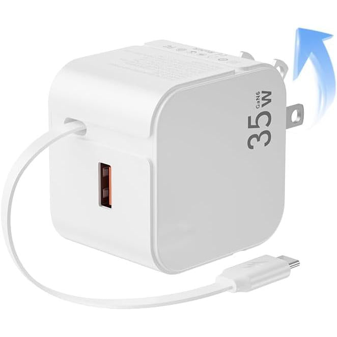 35W Retractable GaN Fast Charger